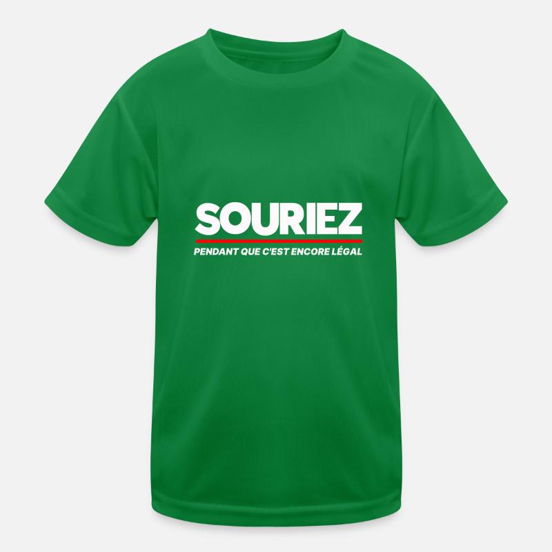 souriez T-shirt sport Enfant