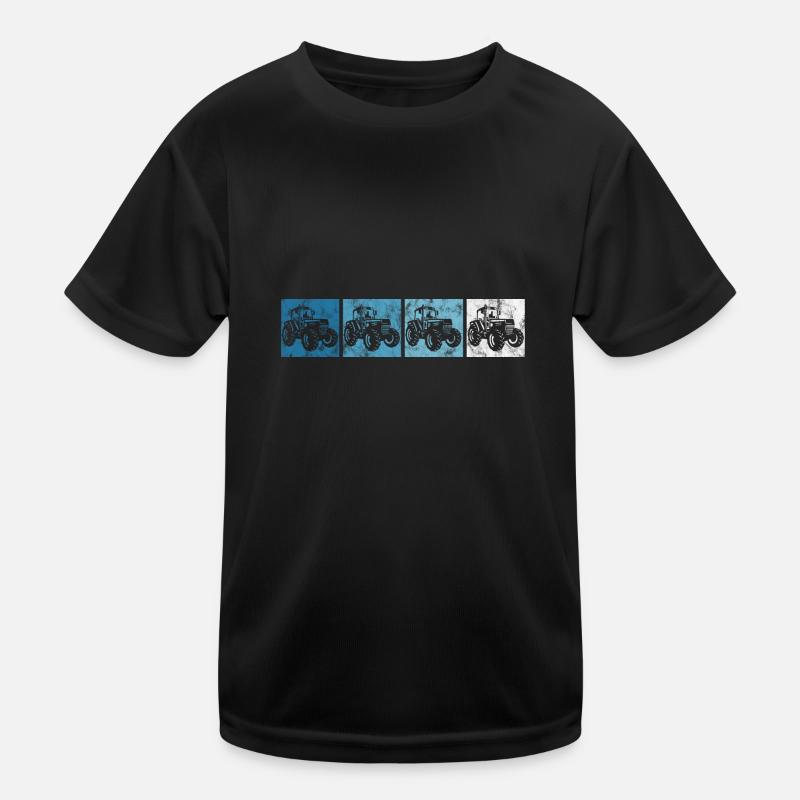 Farmer Tractor Farm Tractors Tractors Tractor Retro Kids Functional T-Shirt