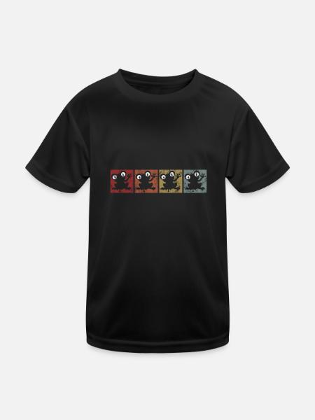 Frosch Frösche Geschenk für Kinder Lustig Witzig - Kinder Funktions-T-Shirt - Schwarz - Vorne