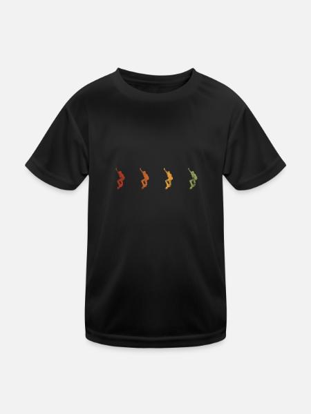 Skateboarder Skateboard Skater Skate Skateing - Kids Functional T-Shirt - black - Front