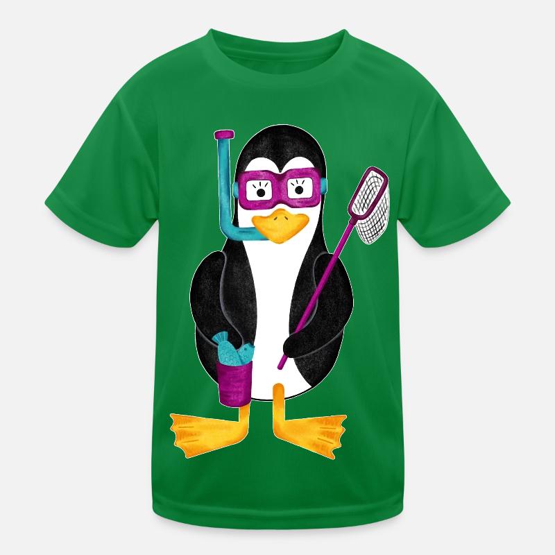 Penguin Snorkel Vacances à la plage T-shirt sport Enfant
