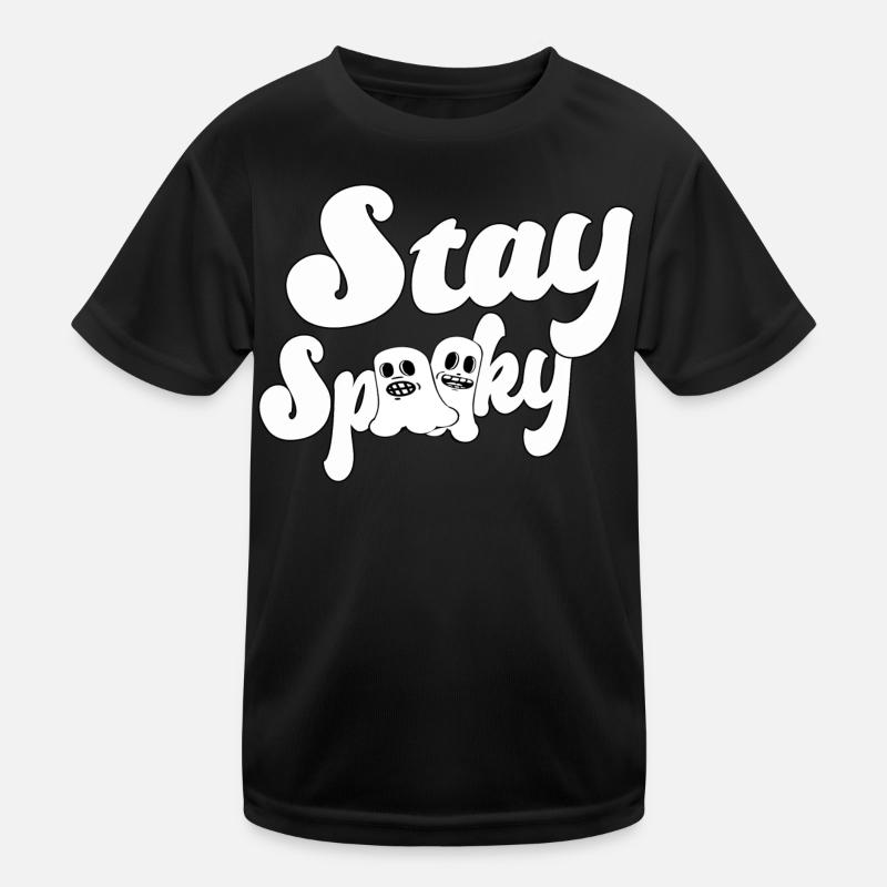 stay spooky witch halloween saying pumpkin Kids Functional T-Shirt