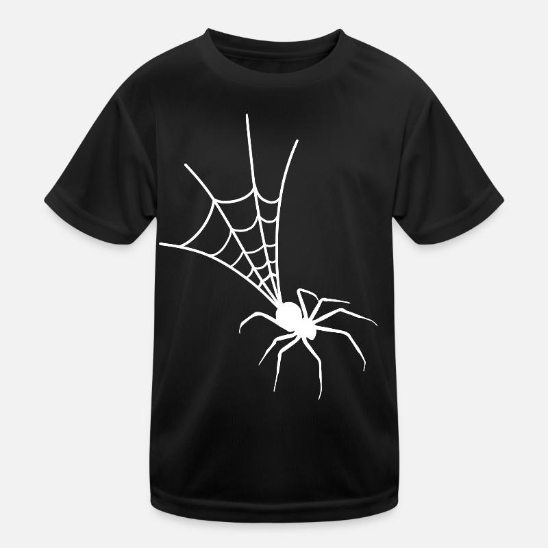 Spinne - Kinder Funktions-T-Shirt - Schwarz