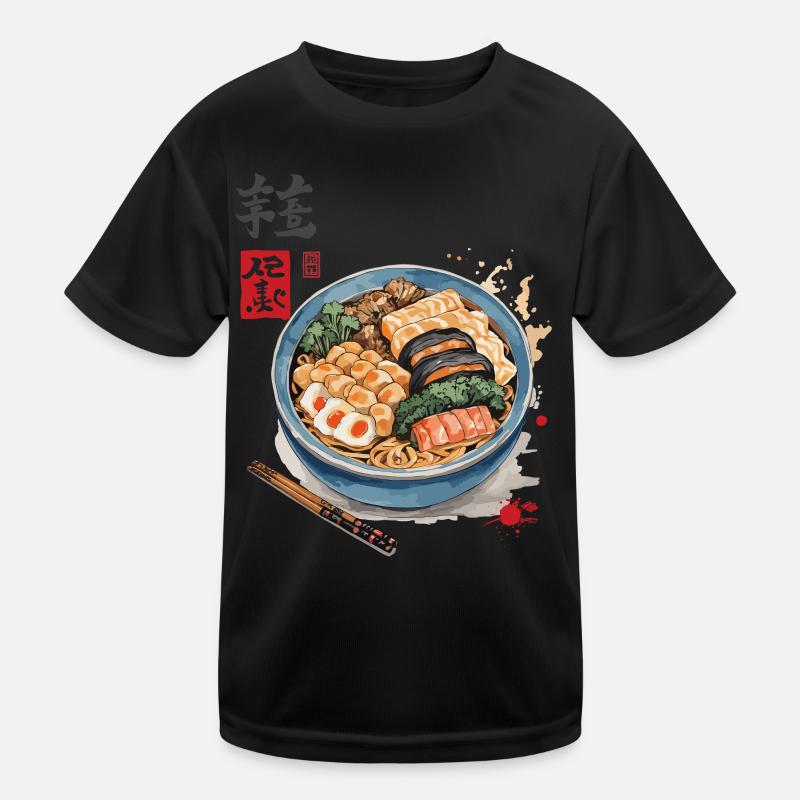 Ukiyo-E Ramen Iconic Vintage Japan Streetwear Kids Functional T-Shirt