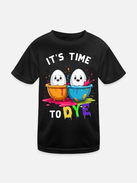 Lustiges Eier Färben Farben Zu Ostern Künstler - Kinder Funktions-T-Shirt - Schwarz - Vorne