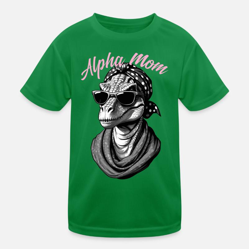 Alpha Mom Lustige Dinosaurier Mutter Coole Dino Kinder Funktions-T-Shirt