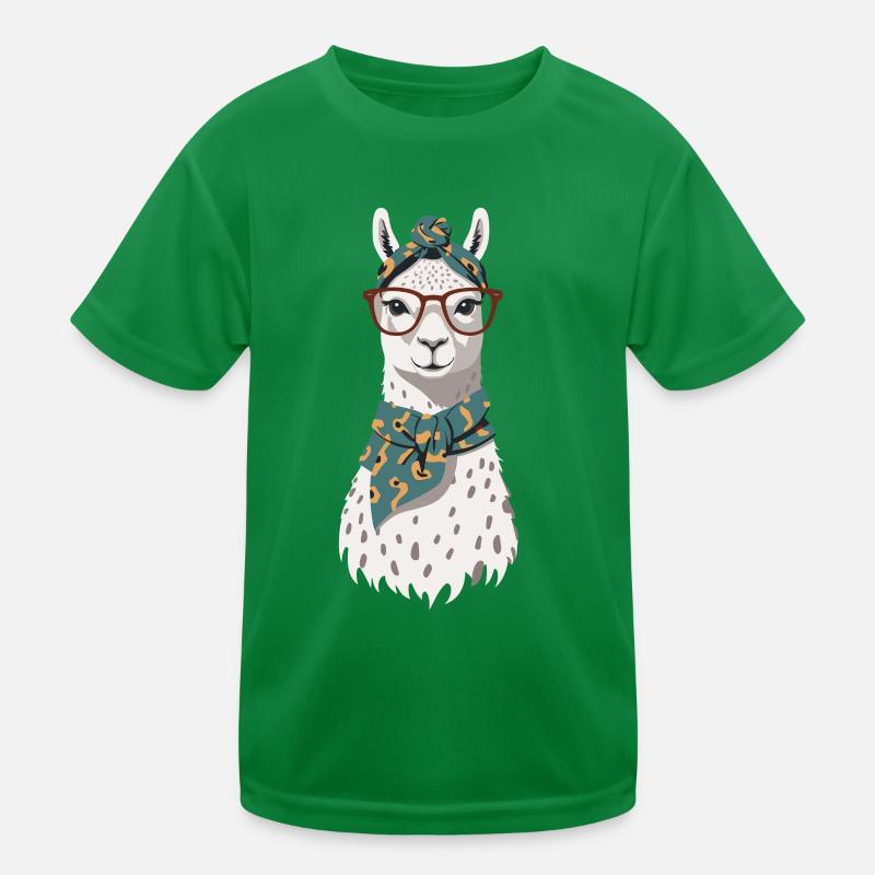 Lustiges Lama Alpaca Mutter Design Kinder Funktions-T-Shirt