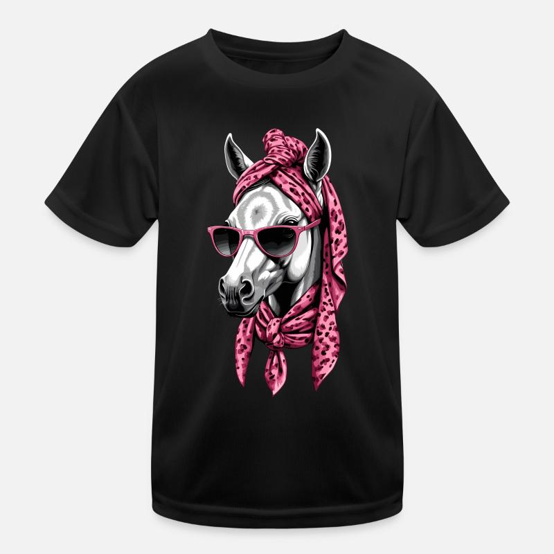 Mama Pferd Stilvolle Pferdeliebe Pferdemädchen Kinder Funktions-T-Shirt