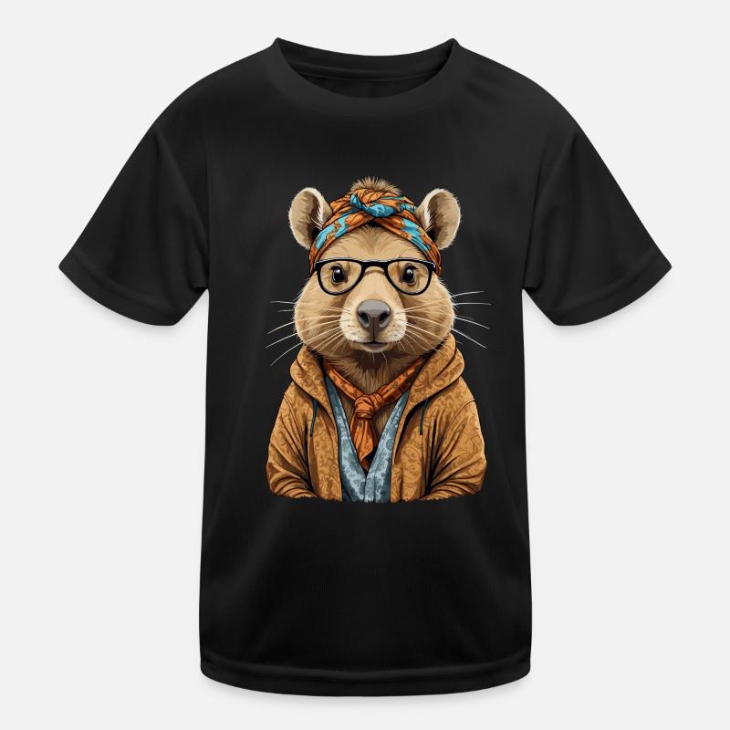 Lustige Capymama Wasserschwein Muttertag Design Kinder Funktions-T-Shirt