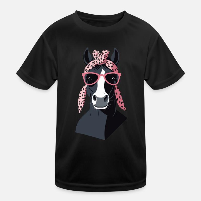 Mama Pferd Pferdeliebhaber Mutter Pferdemädchen Kinder Funktions-T-Shirt