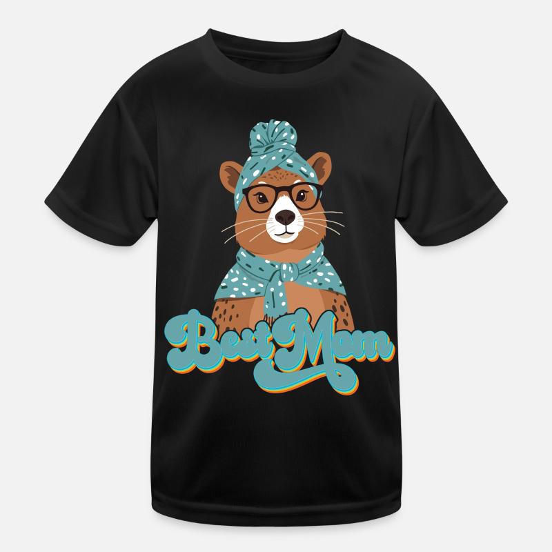 Capymama Lustige Capybara Mutter Liebe Kinder Funktions-T-Shirt