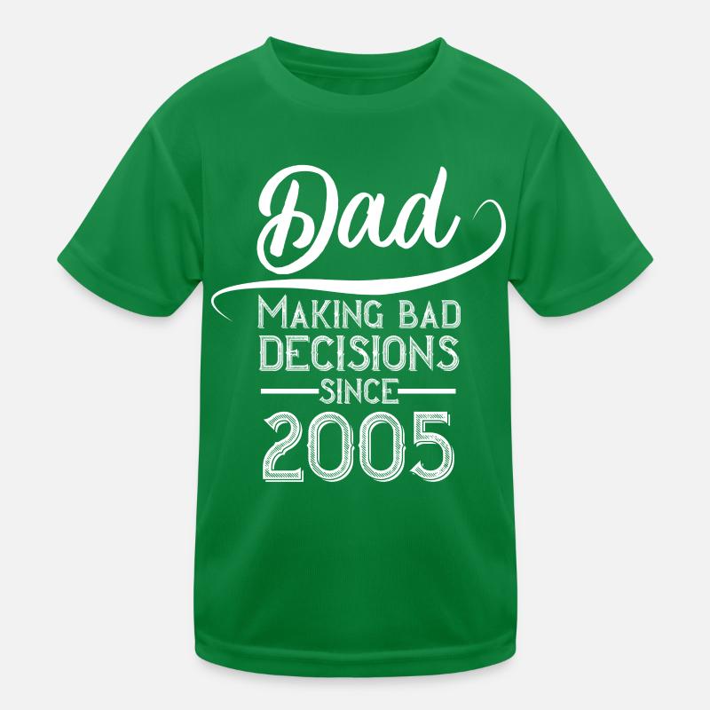 Lustiger Vater 2005 Perfekter Style Papas Kinder Funktions-T-Shirt