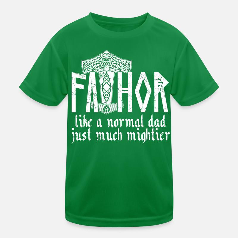 Wikinger Papa Vathor Wikinger Spruch Design Kinder Funktions-T-Shirt