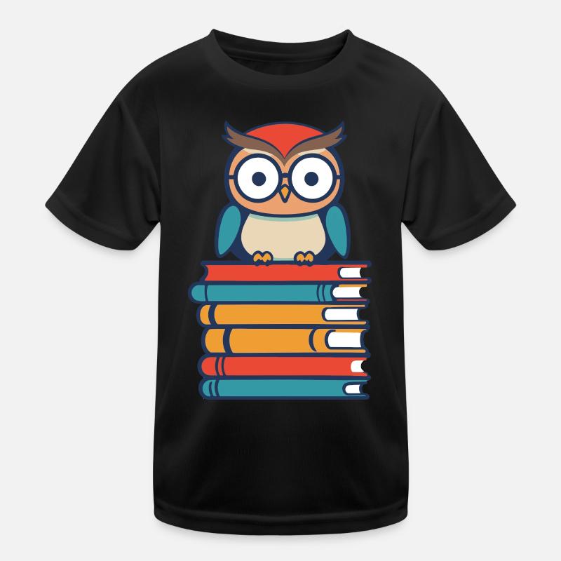 Bücher Eule Niedlicher Bücherwurm Leseratte Kinder Funktions-T-Shirt