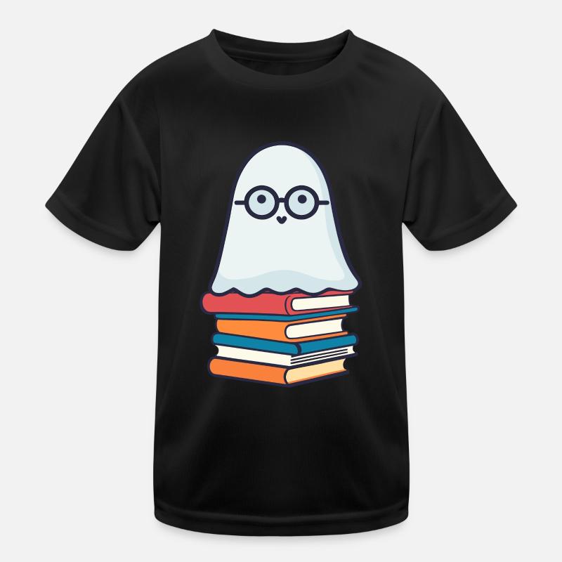 Buchliebhaber Stil Kleiner Bücher Geist Halloween Kinder Funktions-T-Shirt