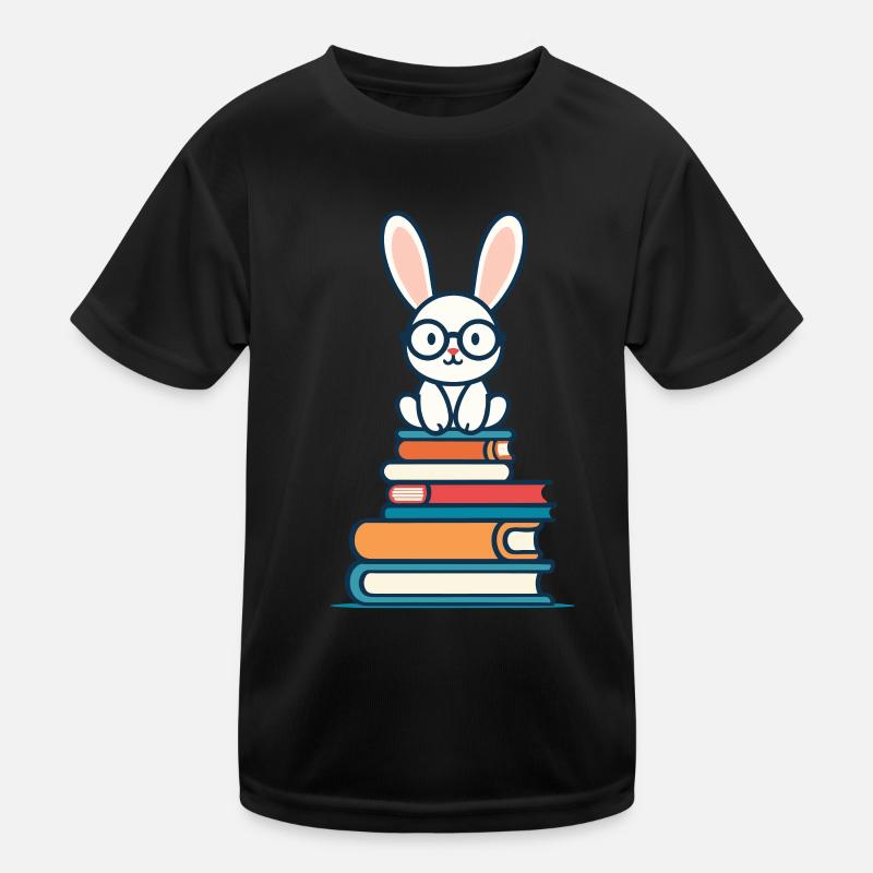 Lesender Hase Begeisterter Buchliebhaber Bunny Kinder Funktions-T-Shirt