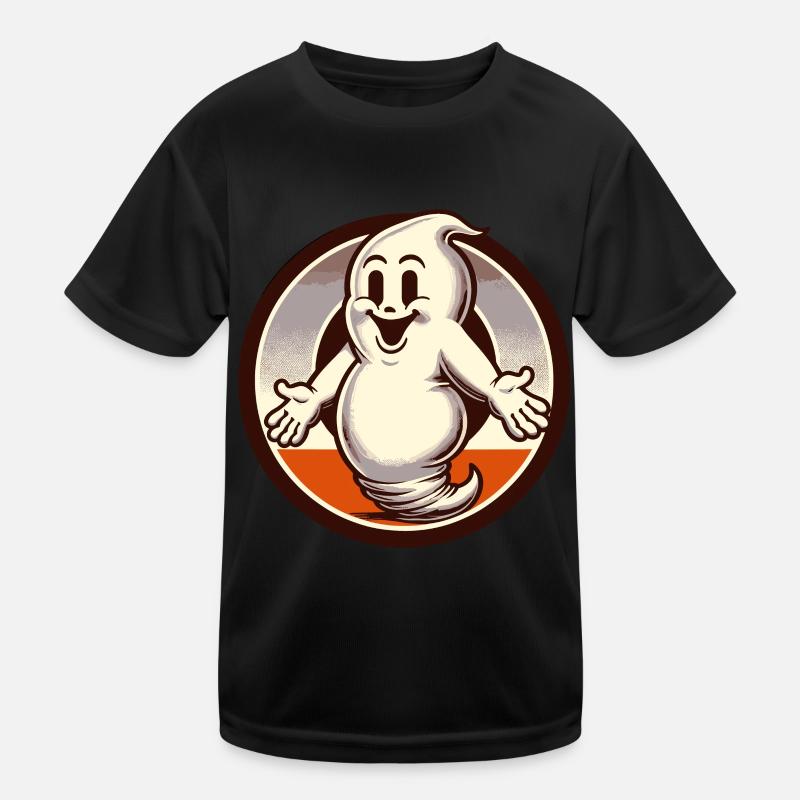 Funny Vintage Ghost Knows Nothing Halloween Kids Functional T-Shirt