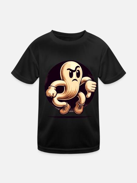 Un fantôme cool donne des pouces vers le bas à la fête d’Halloween - T-shirt sport Enfant - noir - Devant