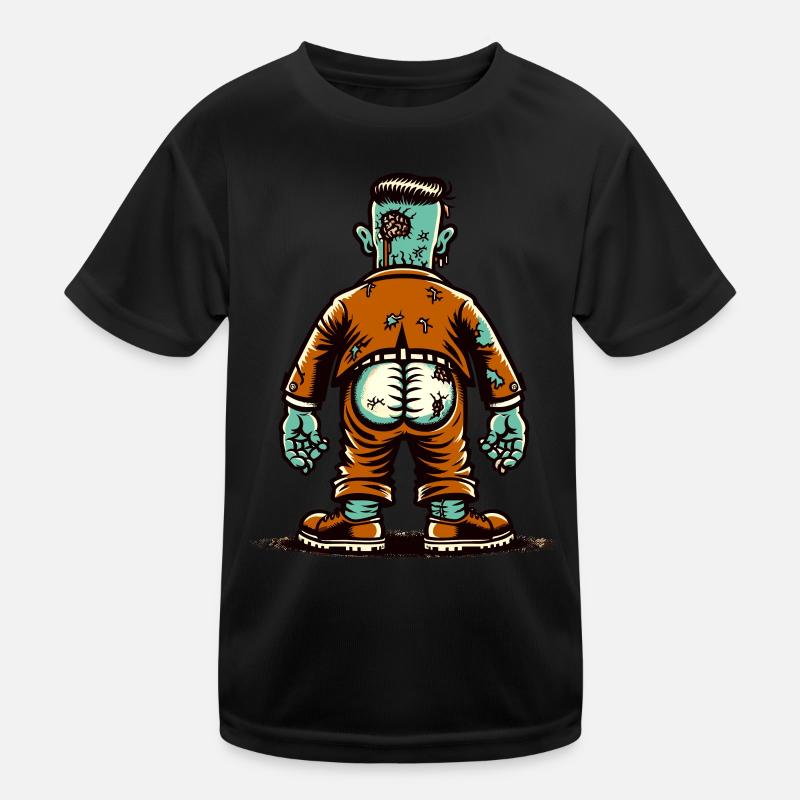 Lustig Untoter Hintern Halloween Deko Kinder Funktions-T-Shirt