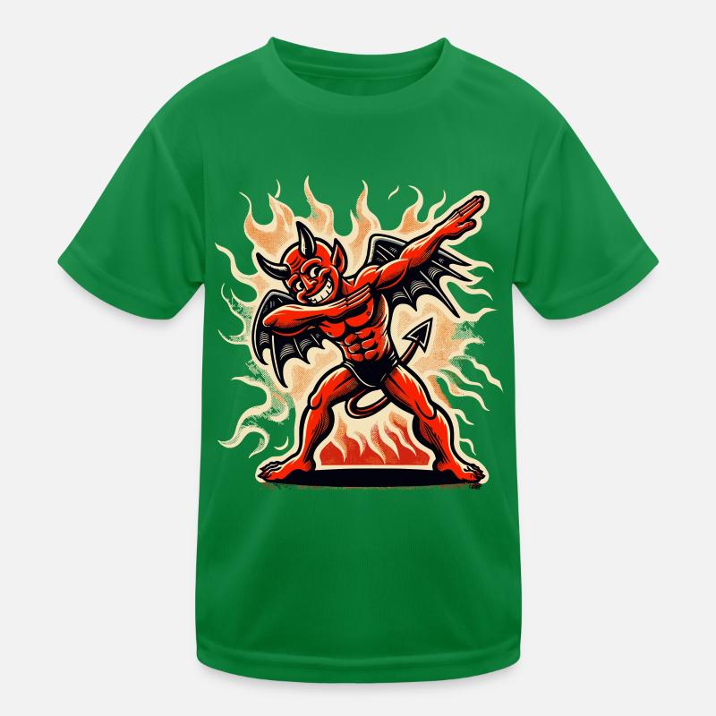 Dabbender Teufel Lustiges Dabbing Design Kostüm Kinder Funktions-T-Shirt
