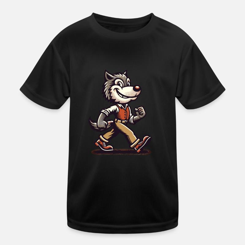 Retro Vintage Stil Vollmond Werwolf Halloween Kinder Funktions-T-Shirt