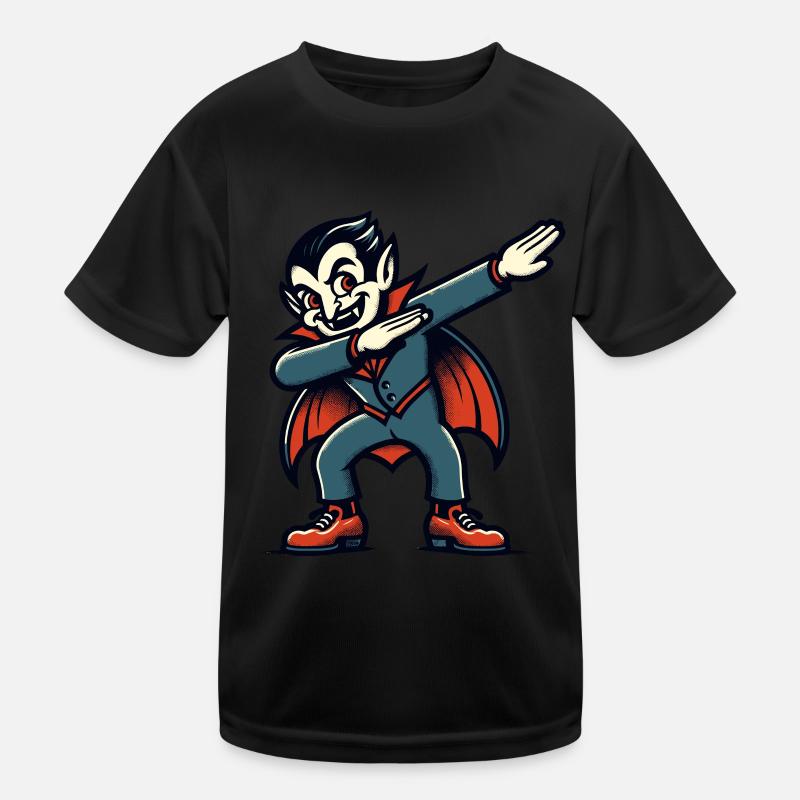 Dabbender Vampir Lustiges Dabbing Design Halloween Kinder Funktions-T-Shirt