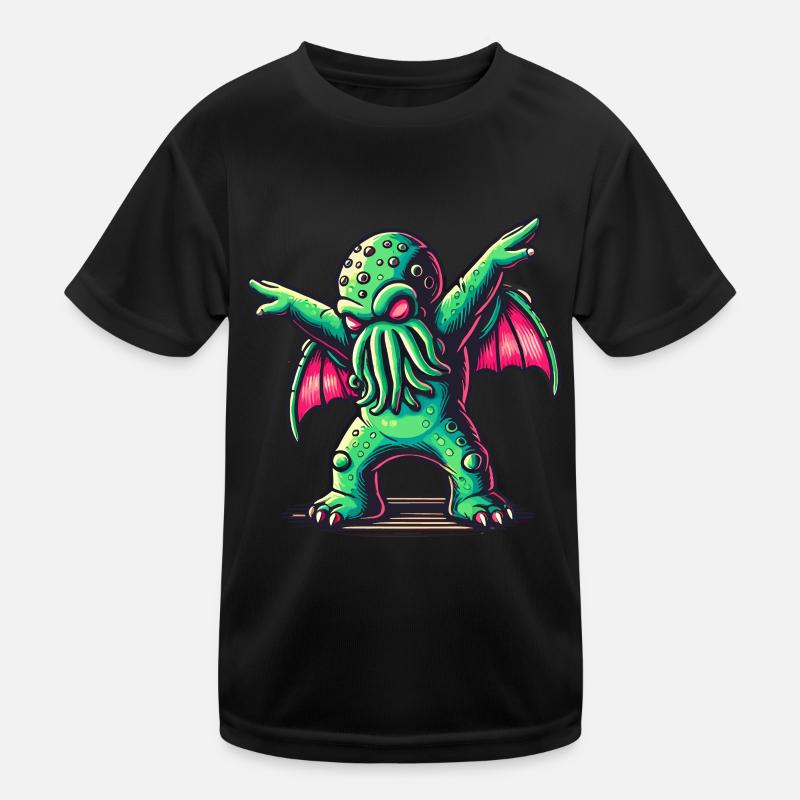 Drôle Dansant Cthulhu Tentacule Créature T-shirt sport Enfant