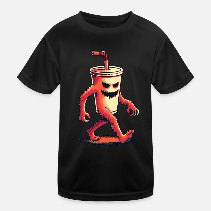 Unheimlicher Monster Trinkbecher Getränke Kinder Funktions-T-Shirt