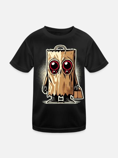 Gespenstische Party Lustiges Halloween Streetwear - Kinder Funktions-T-Shirt - Schwarz - Vorne