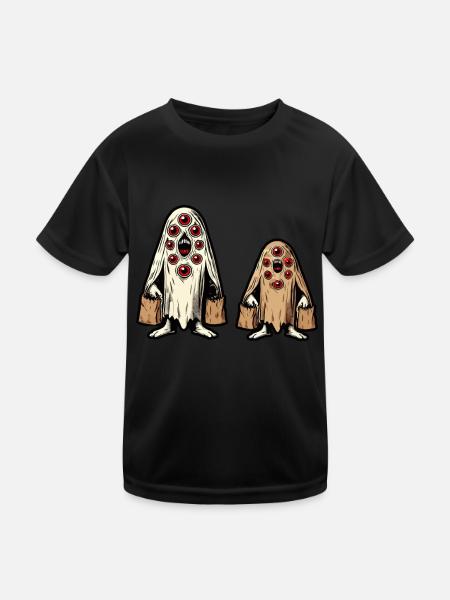 Gespenstische Party Trick Or Treat - Kinder Funktions-T-Shirt - Schwarz - Vorne