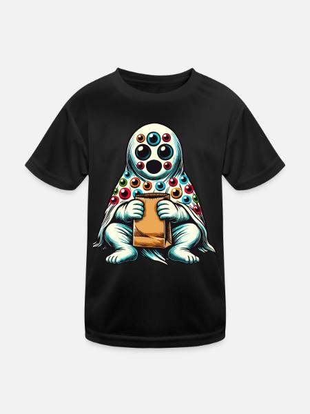 Gespenstische Party Lustiges Halloween - Kinder Funktions-T-Shirt - Schwarz - Vorne