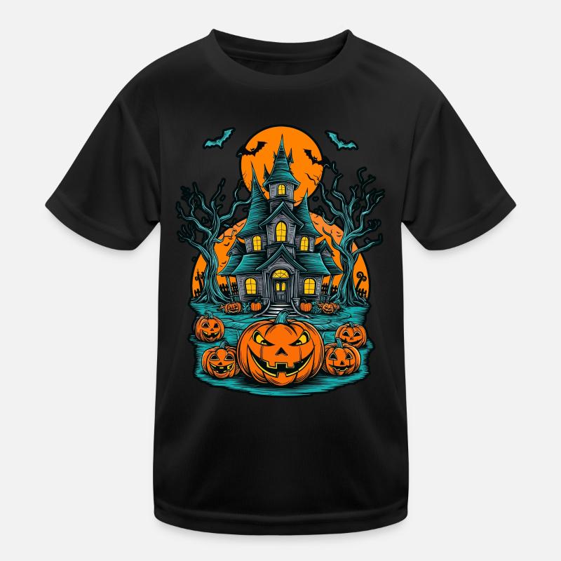 Maison hantée effrayante Villa hantée effrayante T-shirt sport Enfant