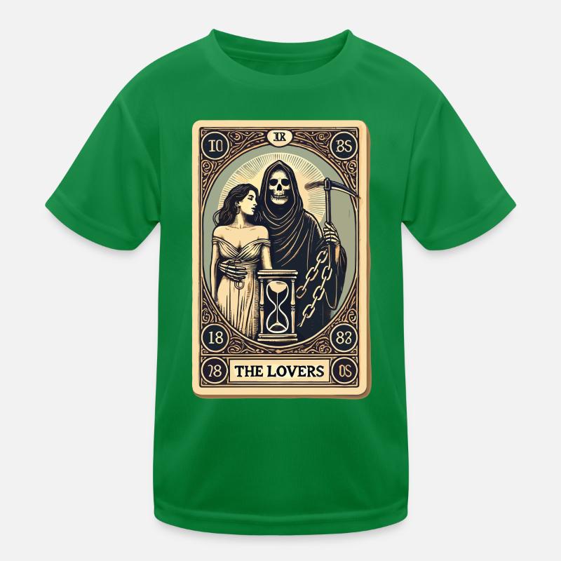 Tarot card design The lovers Halloween Kids Functional T-Shirt
