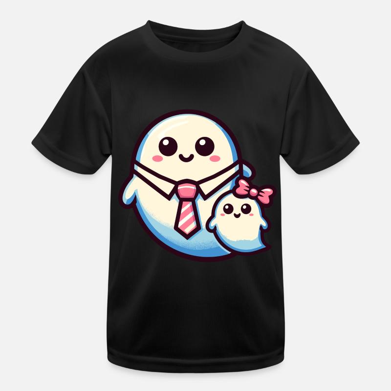 Papa Gespenst Unheimliches Halloween Kostümidee Kinder Funktions-T-Shirt