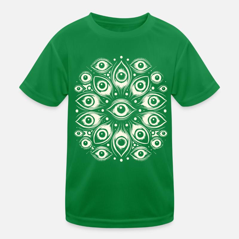 fantômes effrayants yeux sombre Halloween design T-shirt sport Enfant