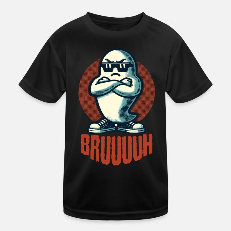 Unheimliches Halloween Gespenst Bruh Kinder Funktions-T-Shirt