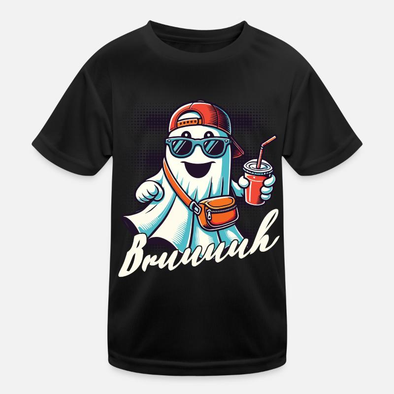 Unheimliches Halloween Gespenst Bruh Kinder Funktions-T-Shirt