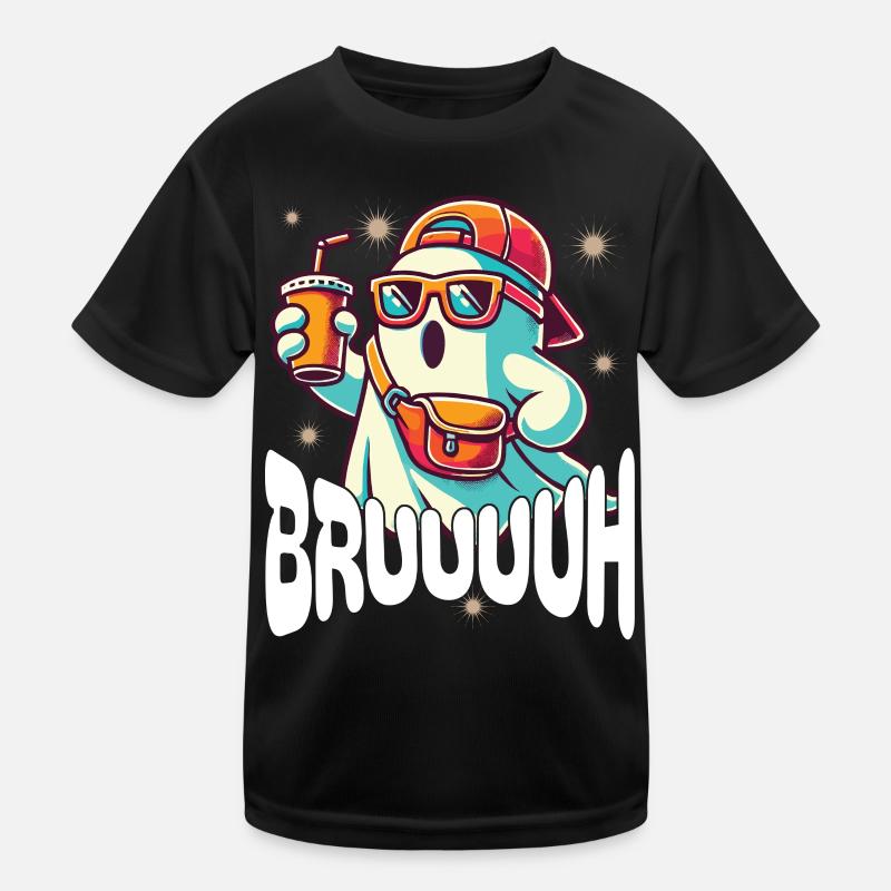 Unheimliches Halloween Gespenst Bruh Kinder Funktions-T-Shirt