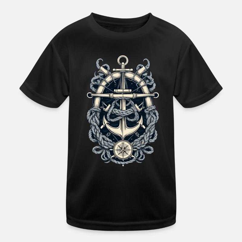 Ästhetisches Anker Design Kinder Funktions-T-Shirt