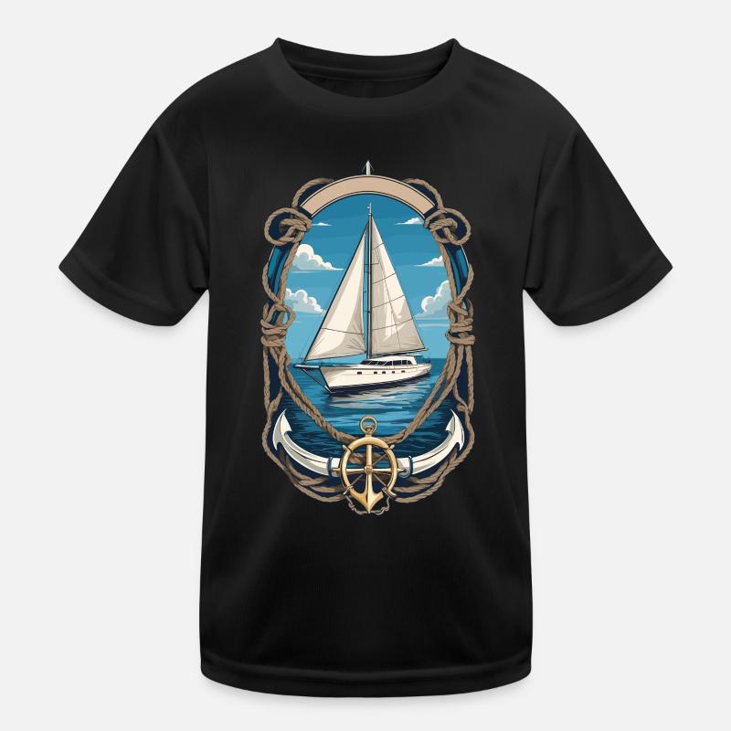 äSegelboot Abenteuer Auf Hoher See Kinder Funktions-T-Shirt