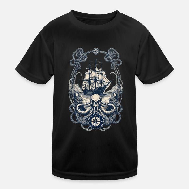 Abenteuer Auf Hoher See Mit Piratenschiff Kinder Funktions-T-Shirt