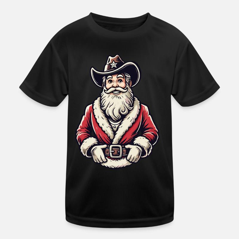 Cowboy Père Noël Flair western T-shirt sport Enfant