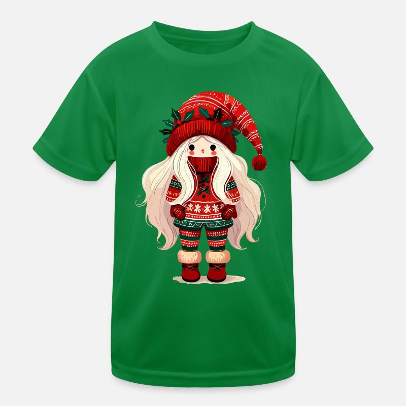 Mignon lutin de Noël dans le style scandinave T-shirt sport Enfant