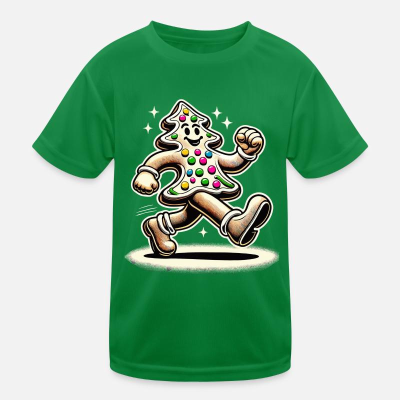 Mascotte de Cookie de Noël Rétro Look Vintage T-shirt sport Enfant