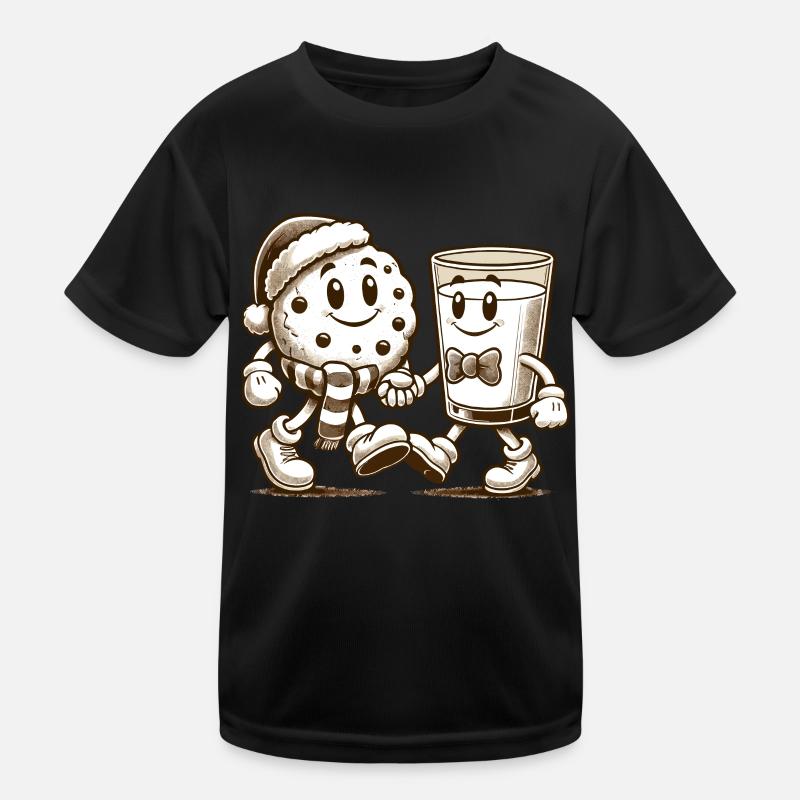 Mascotte Vintage de Noël Biscuit et Lait T-shirt sport Enfant