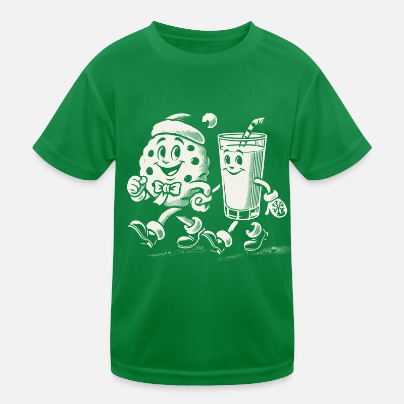 toMerry Christmas with biscuit and milk Kids Functional T-Shirt