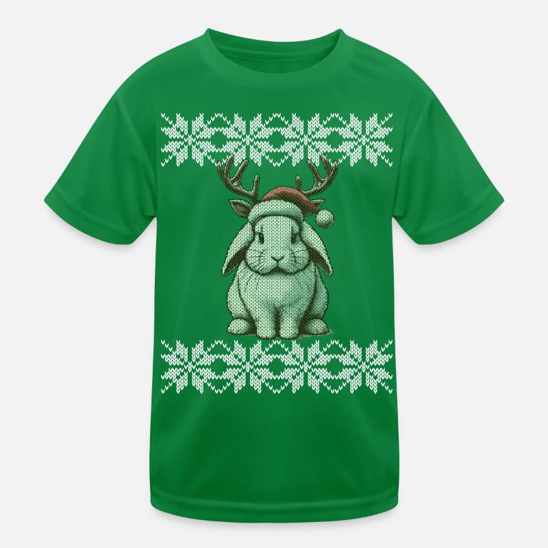 Mignon lapin renne Noël T-shirt sport Enfant