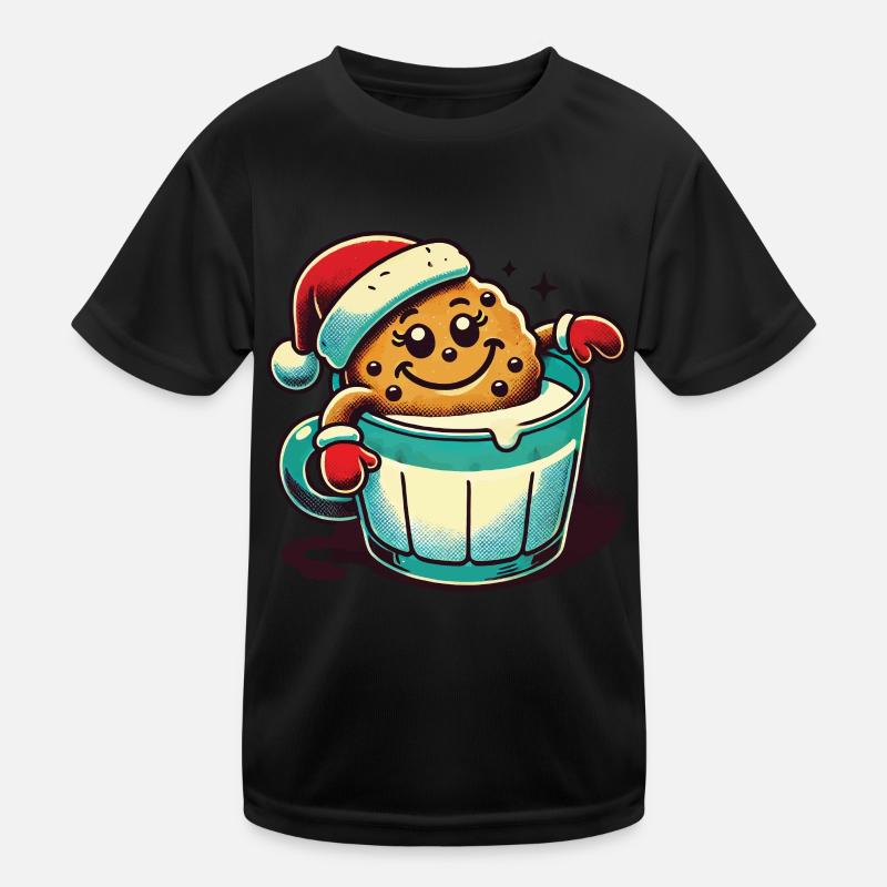 Weihnachten Retro Vintage Kekstasse Kinder Funktions-T-Shirt