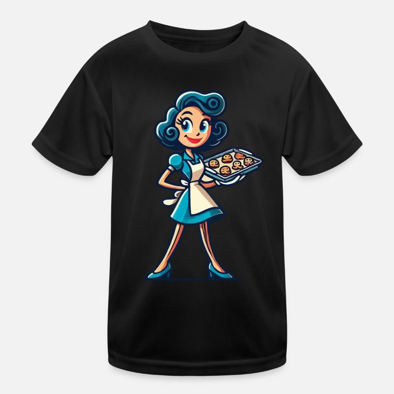 Boulanger joyeux avec plateau à biscuits T-shirt sport Enfant
