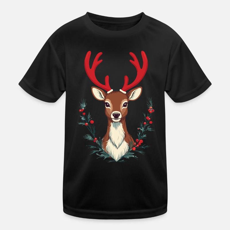 Renne festif pour Noël T-shirt sport Enfant